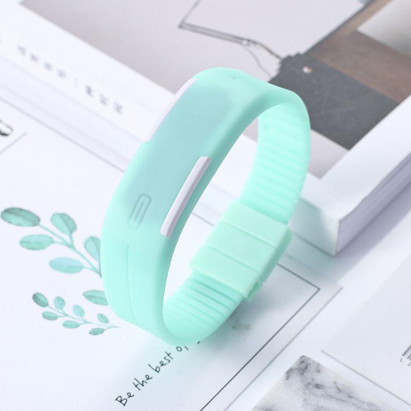 Stylish Kids Digital Led Silicone Watch With Adjustable Strap And Rectangular Dial