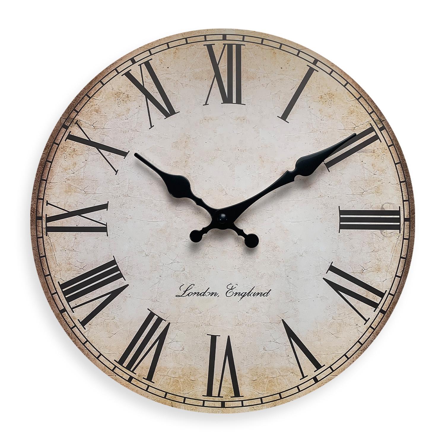 European-Style High-Quality Retro High-Quality Roman High-Quality Numeral High-Quality Wooden High-Quality Wall High-Quality Clock High-Quality For (as the picture,10 Inch)