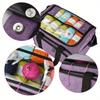 Large Capacity Yarn Knitted Tote Bag Multi-Pocket Crochet Accessory Organizer with Nylon Shoulder Straps for Home Travel