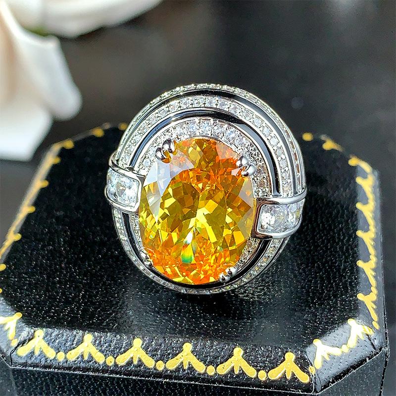 Jewelry Set Zircon Ring Necklace High Style Light Luxury Fashion Women'S
