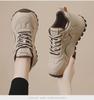 2024 Women's Genuine Leather Lightweight Lace-Up Sneakers - Non-Slip, Soft-Soled, Casual Fit for Autumn