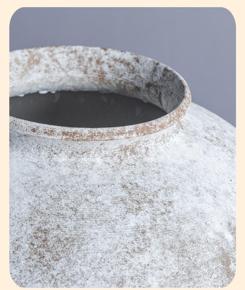 Vaso in Ceramica Stile Wabi-Sabi per Fiori Secchi in Soggiorno