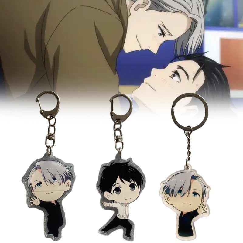 On Yur Ice Katsuki Yuri Victor Nikiforov Key Chain Backpack Decoration Pendant