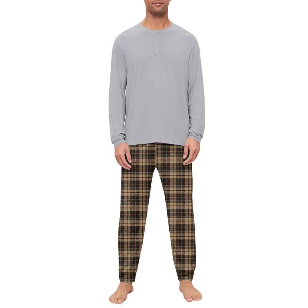 Men's Pajama Set, Long Sleeve And Long Pants, Two-piece Set