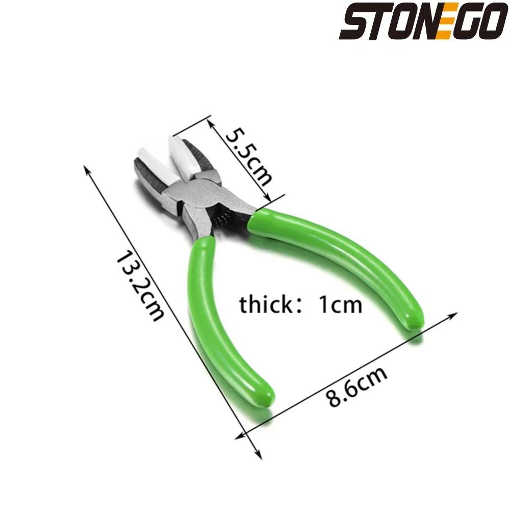 High Carbon Steel Plastic Head Pliers DIY Jewelry Bead Crimping Tools Handmade Crimping Pliers for Craft Projects