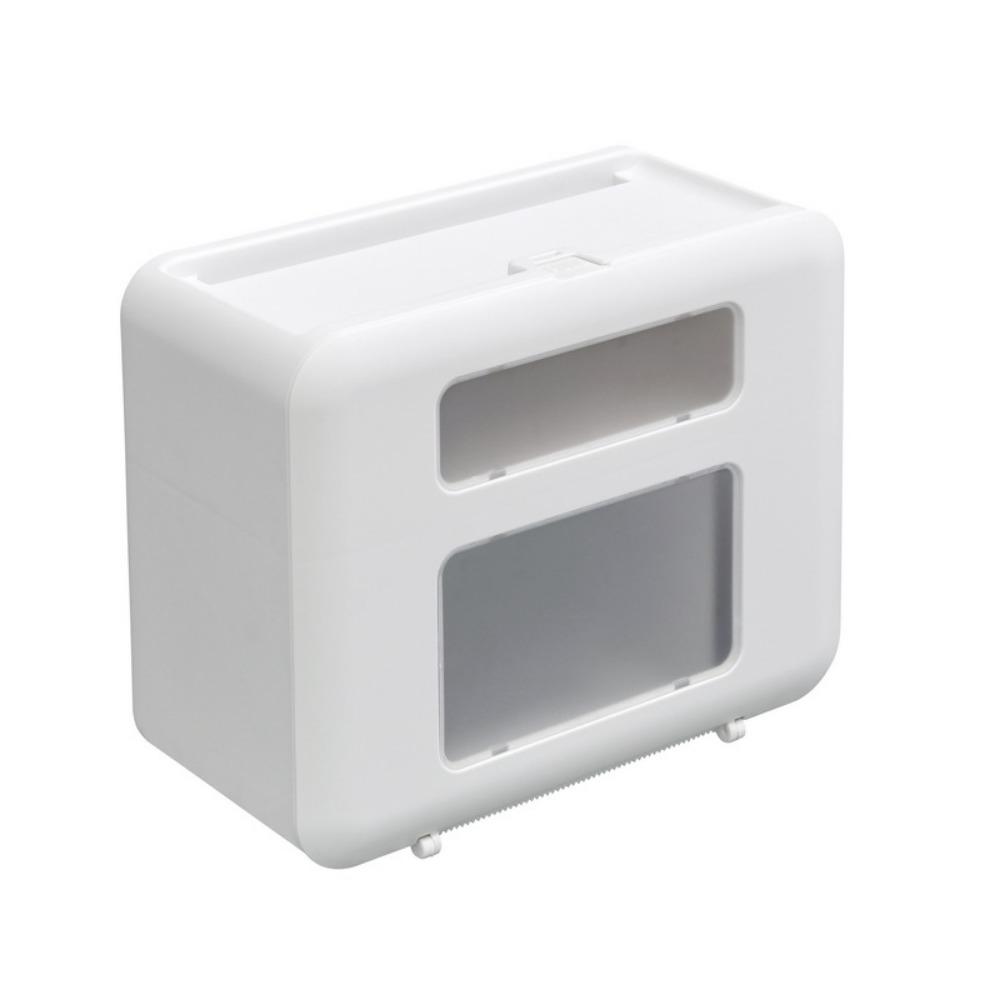 Wall Mounted Toilet Paper Box Large Capacity Roll Paper Storage Rack Sundries Storage Box  for Home