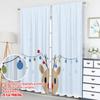 Set aus 2 flach bedruckten beliebten Weihnachtsvorhängen Rentier Schneefall Digital bedruckte Polyester-Vorhänge Festlicher Feiertagsvorhang Hergestellt