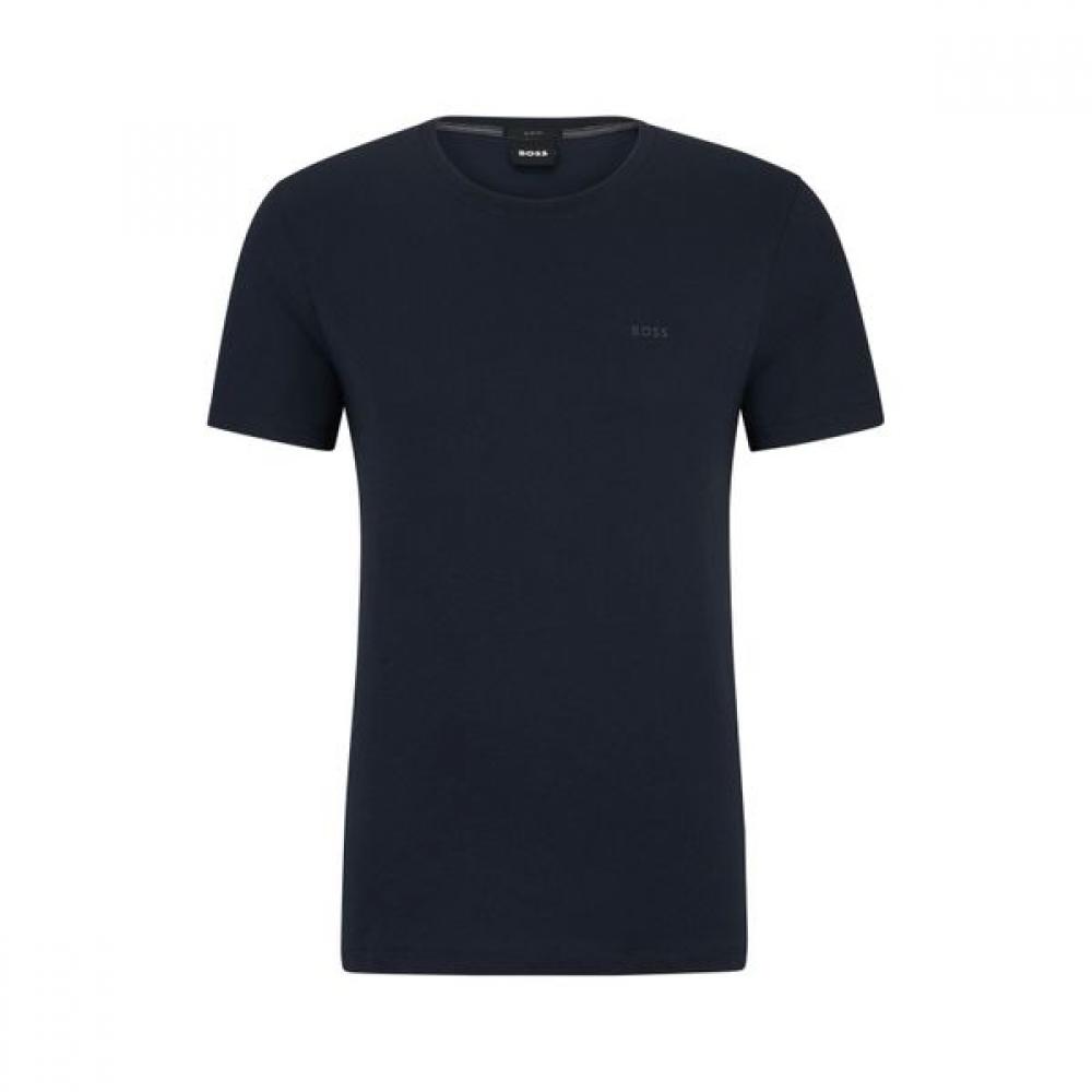 Boss 30  Off Slim FiT Liquid Finishing Pure CoTTon T shirT Dark Blue  5032168240