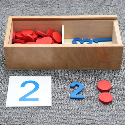 Kids Wooden Montessori Cognitive Cards Number Counting Math Game Educational Toys For Kids Early Childhood Preschool Training