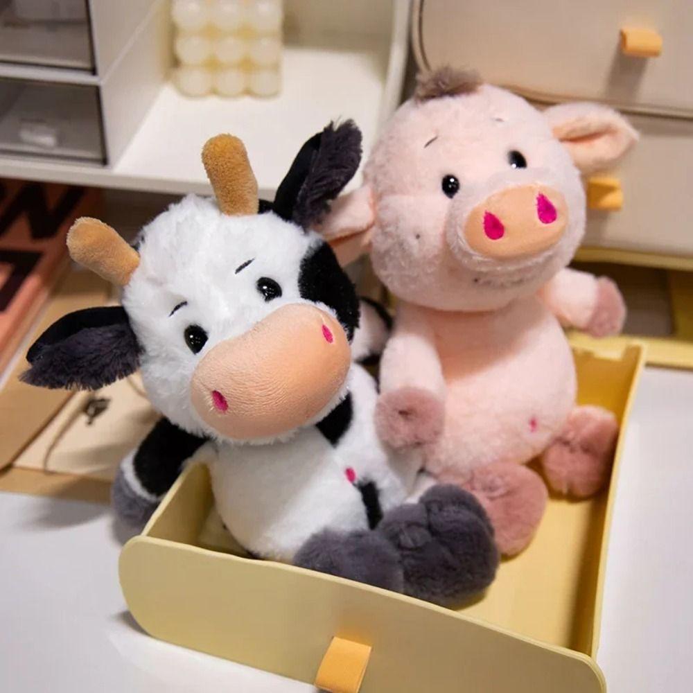 Simulation Cattle Animal Plush Doll Stuffed Cow Bull Cow Plush Toy Milk Cow Plush Doll  Home Decor