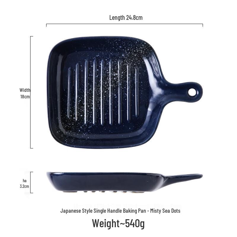 

ZISIZ Japanese Style Ceramic Handle Plate