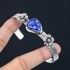 Daughters Day Sale 925 Sterling Silver Sodalite Gemstone Ethnic Flower Bangle