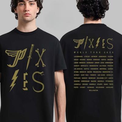 Seltenes Pixies Welttournee 2025 Cloud Monkey Beidseitiges Unisex Damen T-Shirt High-End Luxus Ist für Männer und Frauen Top Y2k -...