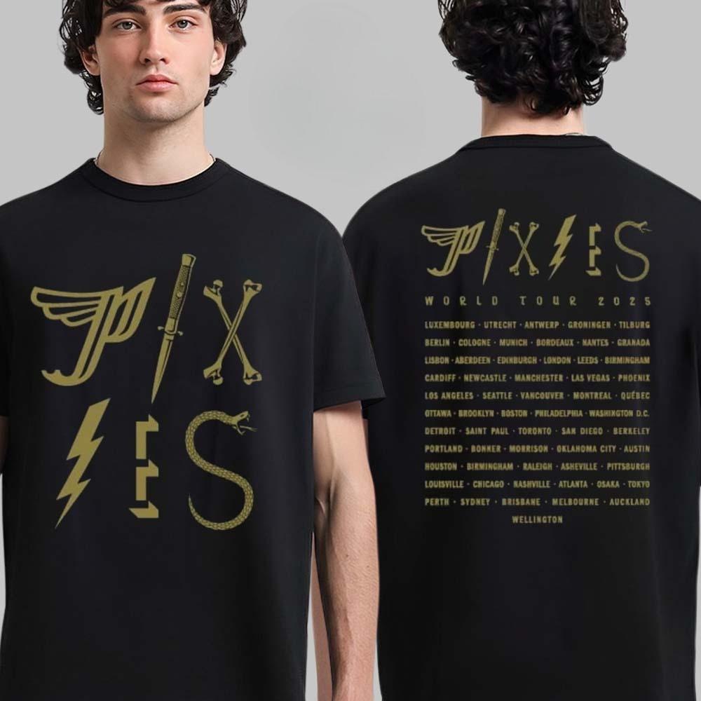 New Pixies World Tour 2025 Cloud Monkey Two Sided Unisex Women's T-Shirt High-end Luxury Is for Both Men and Women Top Y2k