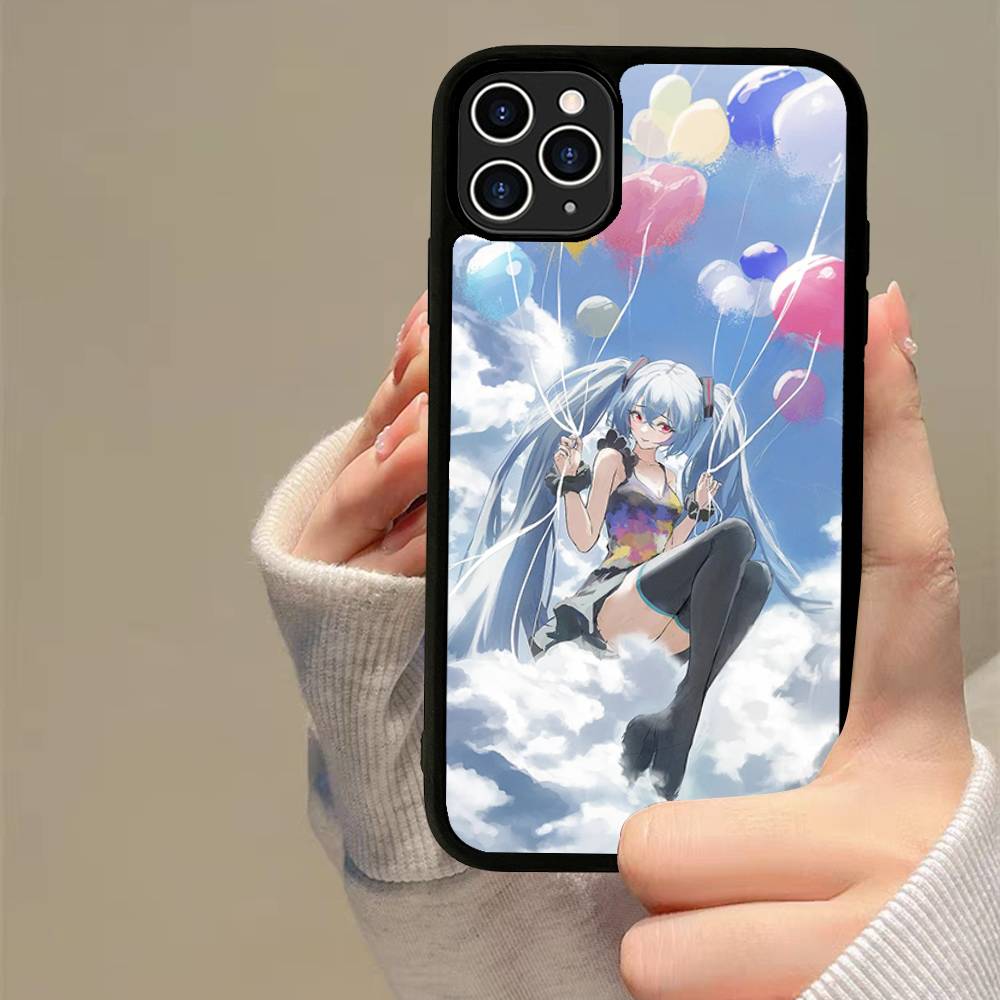 Popular Singer M-MikuS Cute Phone Case Wireless Charging PC+TPU For iPhone 11 12 13 14 15 16 17 Pro Max Plus Case