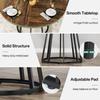 Tribesigns Round Dining Table for 4 People, Circle Dining Table with Metal Base, 120 Cm Round Kitchen Table for Living Room
