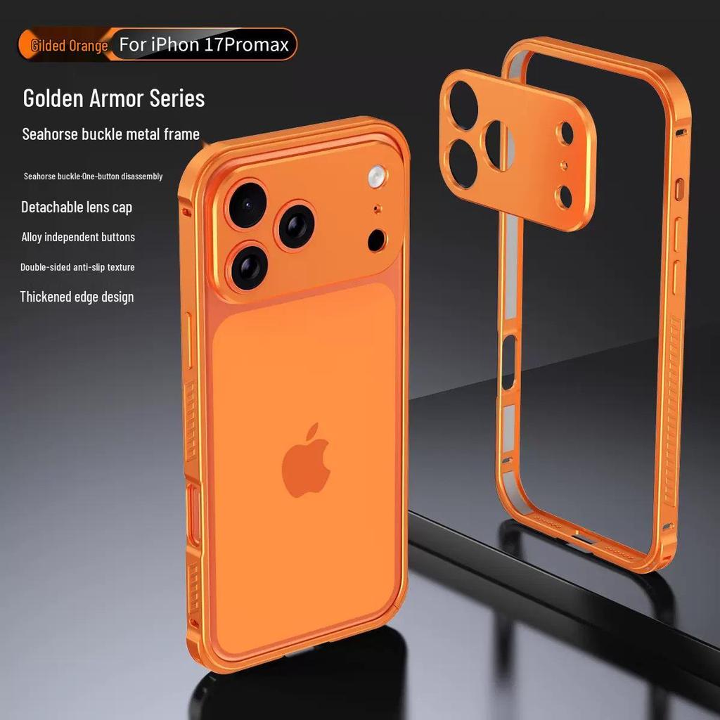 Apple iPhone 15 Pro Max Metallrahmen mit Objektivabdeckung Hülle