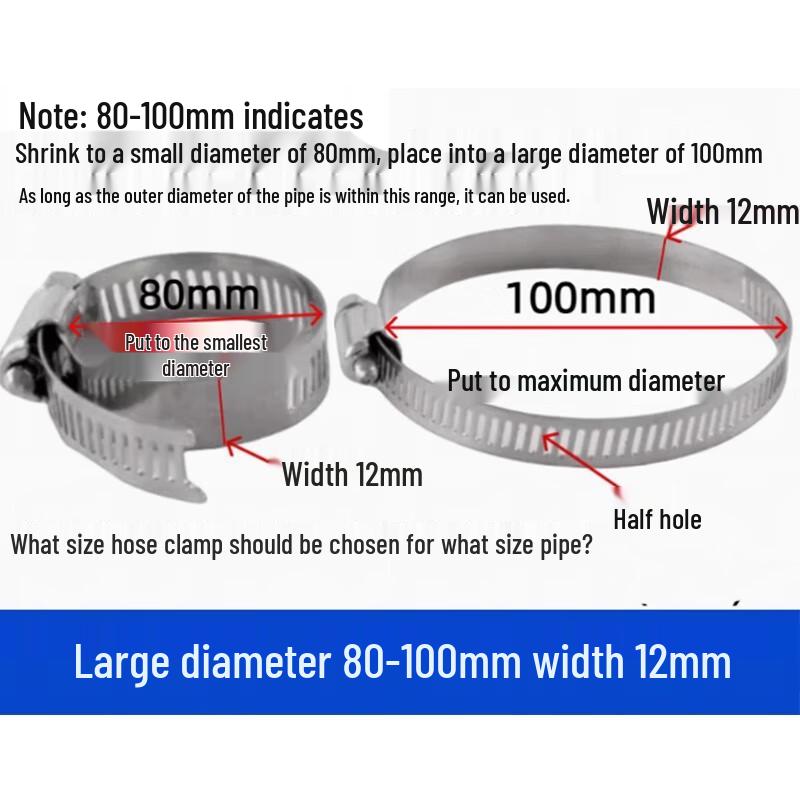 304 Stainless Steel American Style Hose Clamp