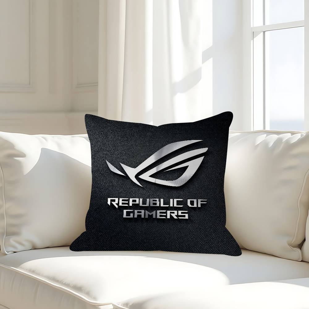 

Asus Rog LOGO Pillow Cushion Cover Pillowcase Living Room Sofa Home Decor Customized 16x16Inch