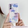 Applicable To Samsung S25ultra Apple Iphone17 Ins Color Cloud White Cloud Mobile Phone Case Painted Protective Case