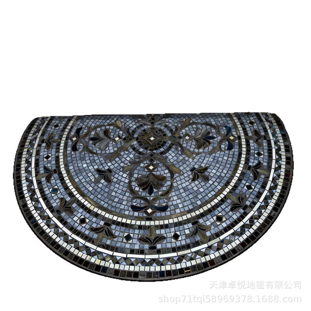 WTEMPO Half Circle Carpet Entrance Mat Dustproof and Dirt Resistant Mat