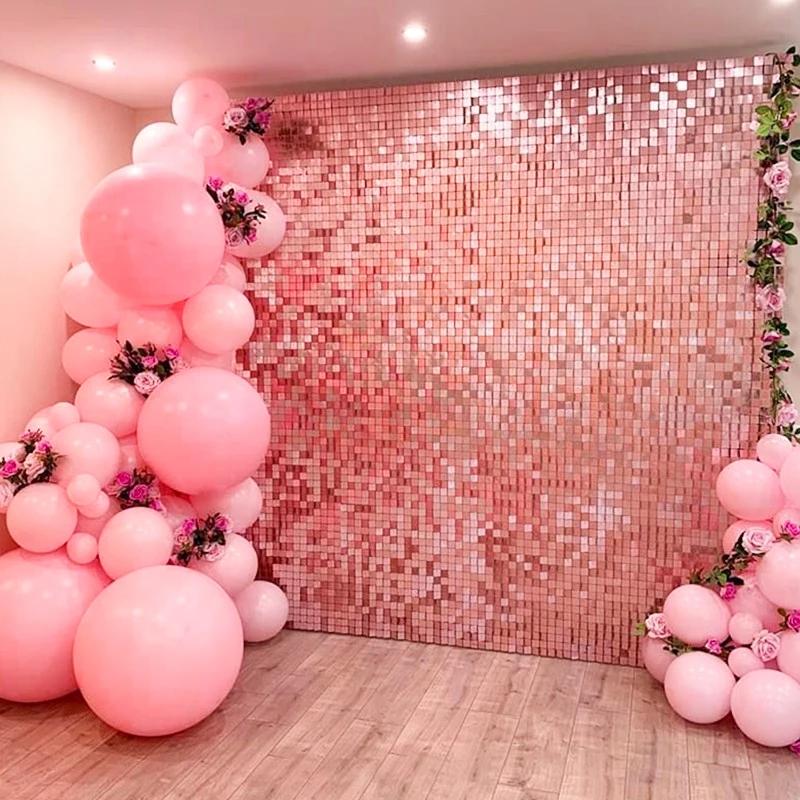 2M Birthday Party Decoration Backdrop Curtain Sequin Wedding Decor Background Baby Shower Glitter Backdrop Adult Anniversary