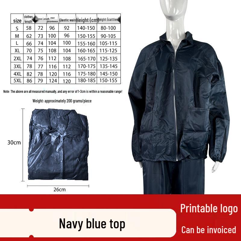 Polyester Antistatische Staubdichte Schutzkleidung mit kurzen und langen Ärmeln