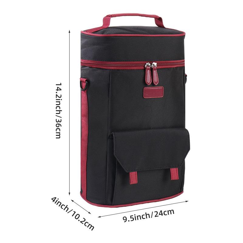 Two-bottle Wine Tote Portable Bag Travel Camera Insert Padded Bags Outdoor Camping Organizer Inner Case Beach Portable Handbag