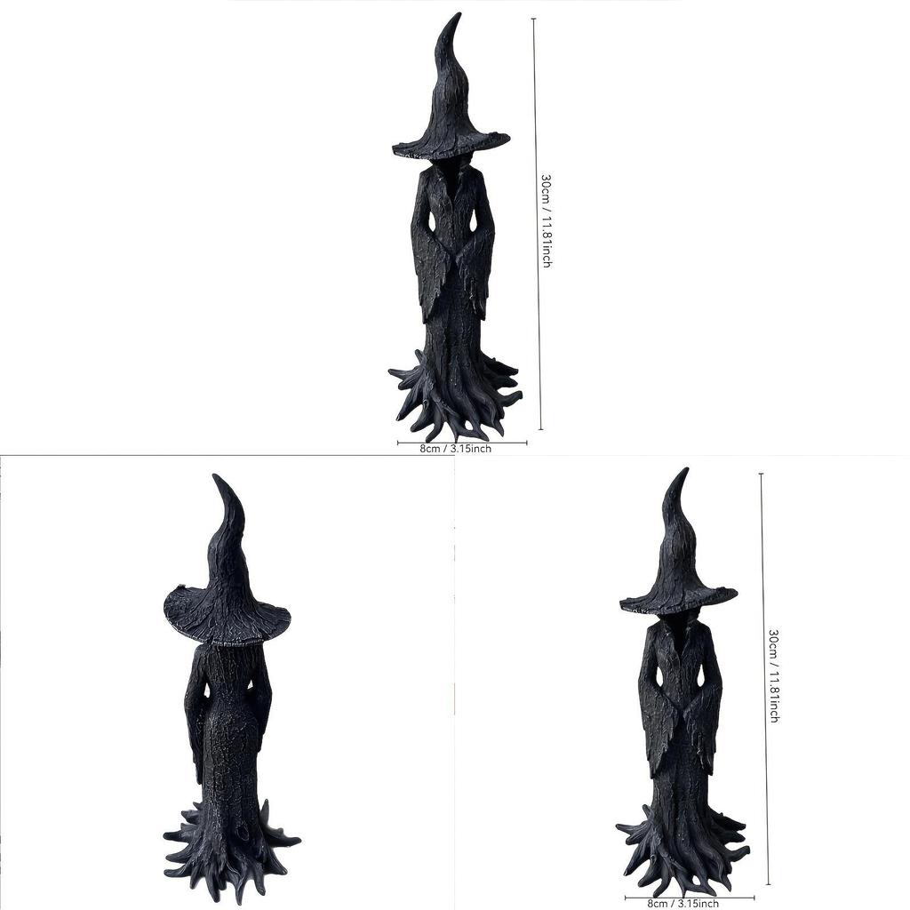Halloween Witch Resin Statue With Gothic Design For Party Decor Gift