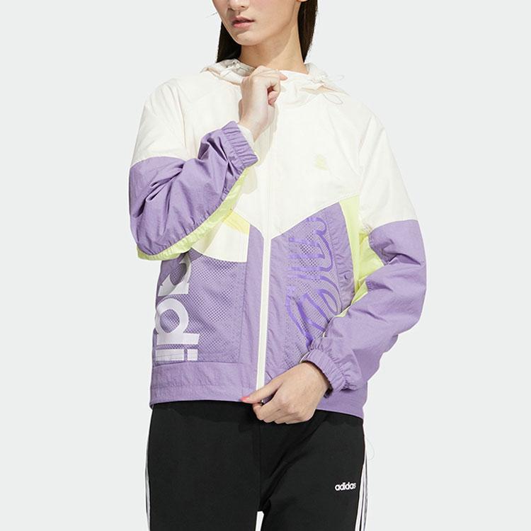 Adidas Neo Spliced Letter Breathable Mesh Sports Woven Jacket Women Jacket Multicolor HS8836