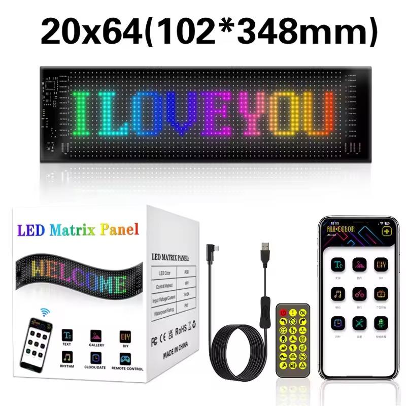 Devil Eyes Light Programmable LED Display Soft/hard Screen LED Matrix Pixel Panel App Control USB Poweded for Cars Windshield