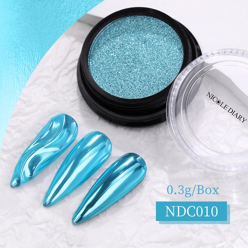 Silver Nail Glitter Powder Metallic Effect Pigment UV Gel Polish Flakes Dust Manicure Decoration Nails Accessories