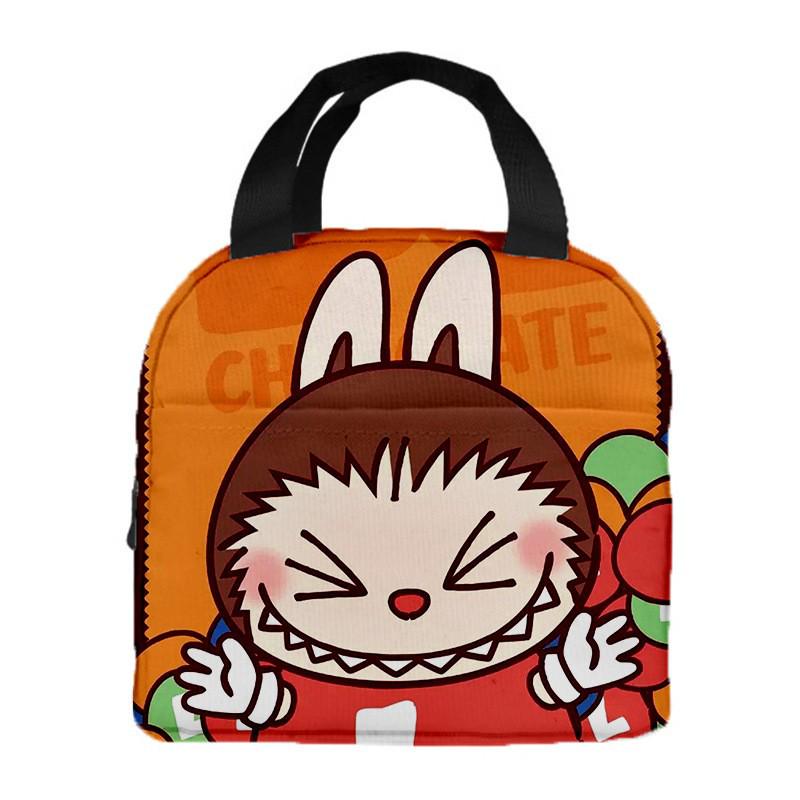 Labubu Cartoon Lunch Tote: Insulated Aluminum Foil Bento Bag for Students  5371