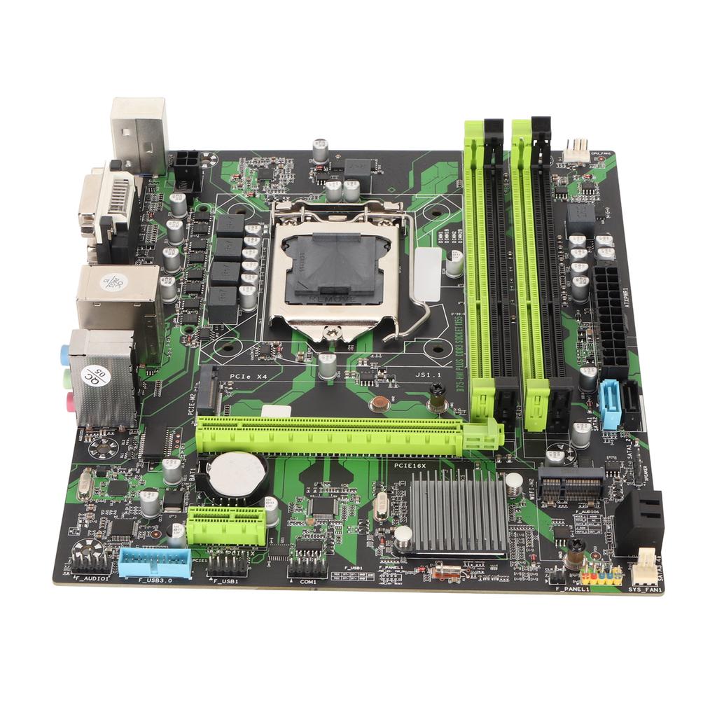 Desktop Motherboard B75 HMPLUS LGA 1155 Slot 4 DDR3 6Gbps Serial ATA M.2 NVME PCIe X16 VGA HD Output ATX Motherboard