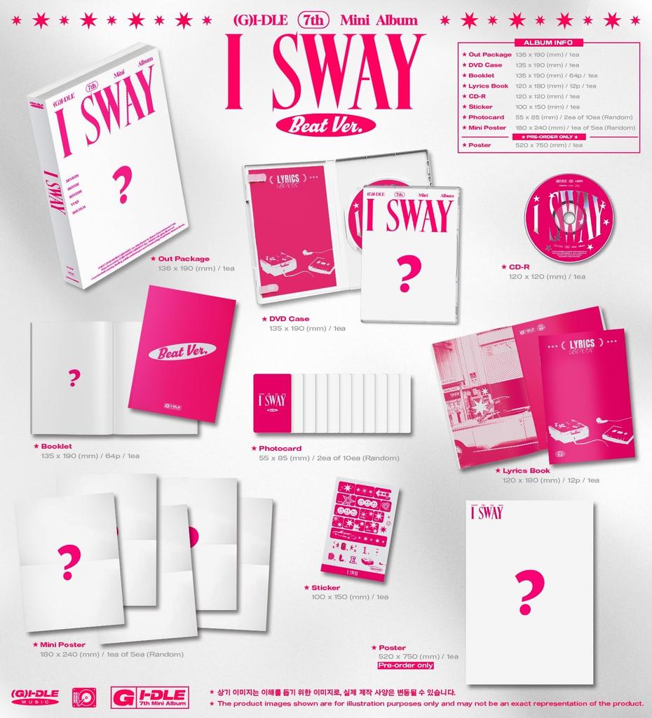 7th Mini Album (G)I-DLE [I SWAY] (Korean Edition)
