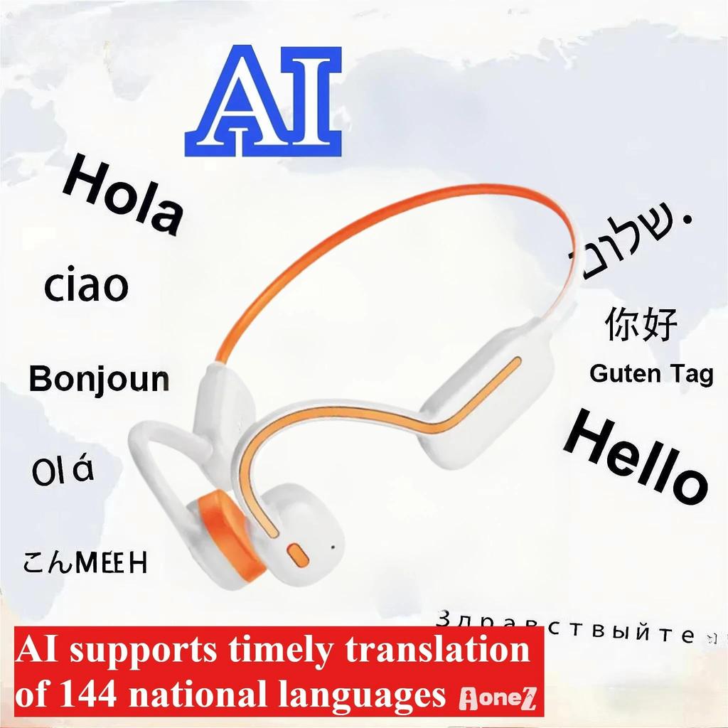 2026 AI Upgrade Bone Conduction Earphones 32GB IPX8 Waterproof Wireless Bluetooth Headset for Swimming Running with Built in Mic