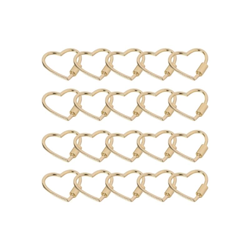 Sturdy Alloy Heart Shaped Keychain Clip Dog Chain Buckle Jewelry Making Supply For Bags Purses DIY Jewelry Accessories