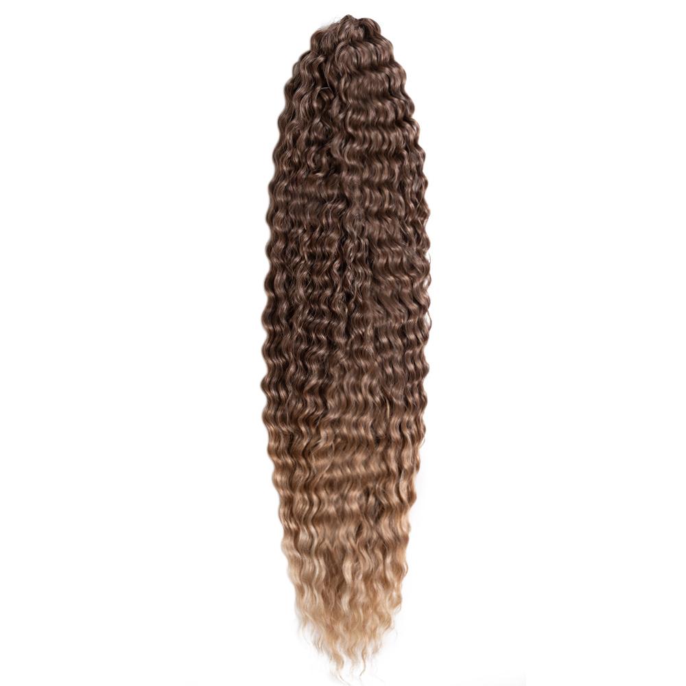 Lockiges Tiefwellen-Haar Weiches Synthetisches Lockiges Twist-Häkel-Futura-Zopf-Ariel Anna Jessica Brasilianische Glückliche Haarverlängerung