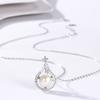 Freshwater Pearl Necklace Women'S Summer Retro Full Diamond Simple Mother Style Collarbone Chain Niche Fashion Geometric Pendant Quality