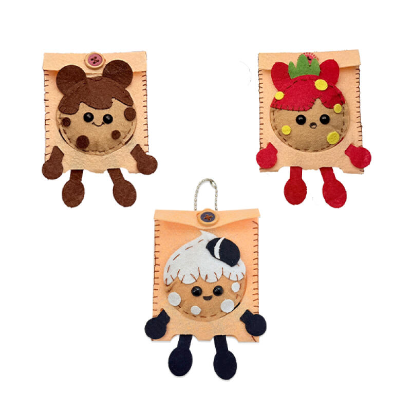 

Felt Cookie Stitch Doll Keychain DIY (Choose 1 of 3) Choco Choco