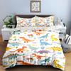 Colorful Dinosaur Illustrations. Bedding Duvet Cover Sets Duvet Covers Pillowcases Gifts (1 * Duvet Cover 2 * Pillowcases, Without Duvet Insert)