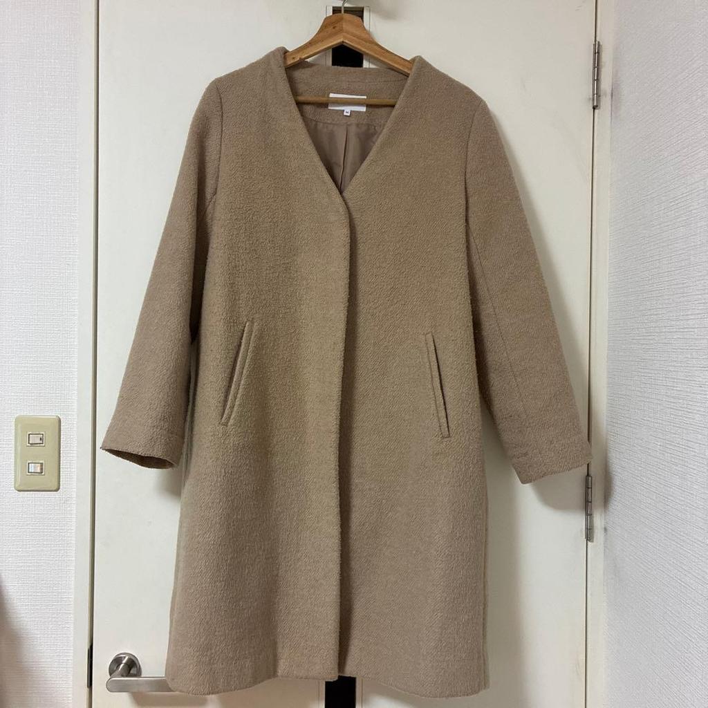 Used GLOBAL WORK No-collar Long Coat M