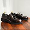 Genuine Leather Tassel Loafers: Men's British Style, Thick-Soled, Slip-On Formal Shoes