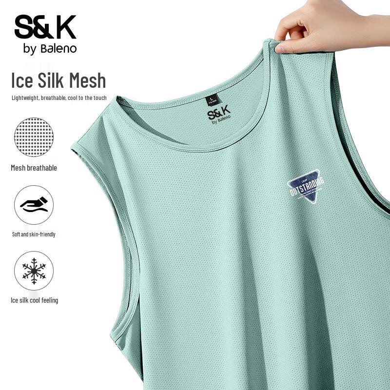 Мужская безрукавка Baleno серии S&K из ледяного шелка, быстросохнущая 3XL