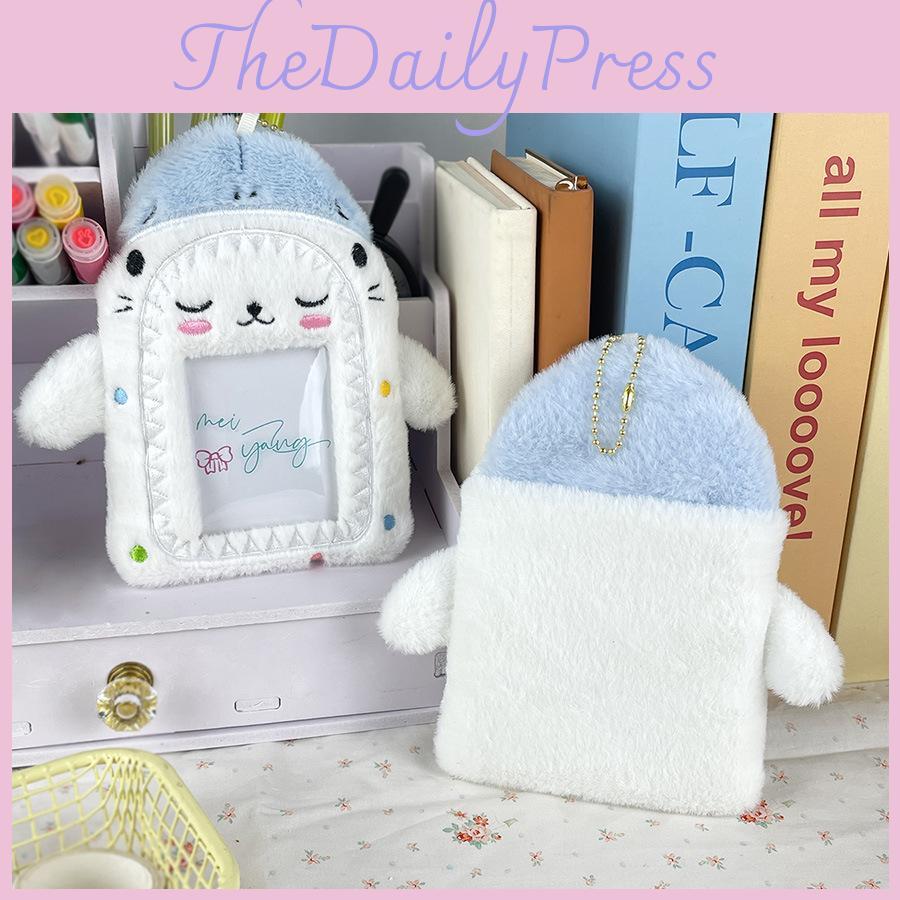 Shark Creative Adorable Cat Plush Card Holder For Instant Photo Display And Id