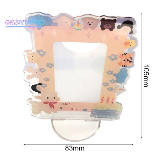 Skiltstativ Ornament - Akryl med uregelmessig bølgekant, Omgivende blomstermønster, 3-tommers album fotokortstativ, Husholdningsbruk