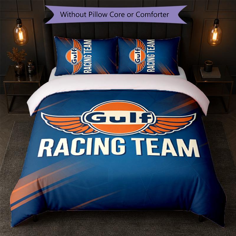 Gulf Print 3Pcs Bedding Set Duvet Cover With Two Pillowcases Soft Bed Linen For Household Bedroom