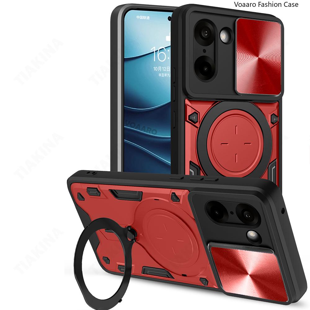 

Slide Lens Armor Funda for OnePlus Ace 5 Racing Case for OnePlus Nord CE5 Case Magnetic Ring Stand Holder Cover Shockproof Capa OnePlus Nord CE5 красный