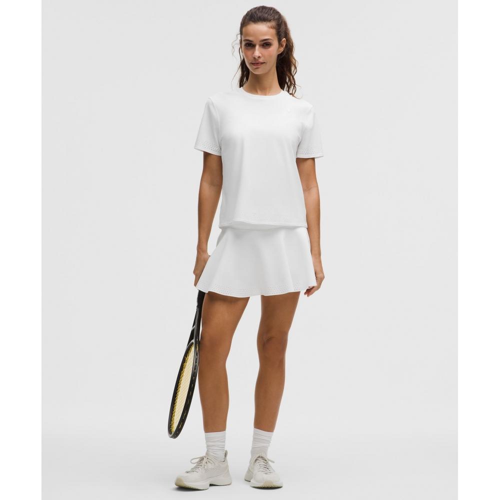 Lululemon Women S Ventilated Short Sleeve tenniS Shirt White