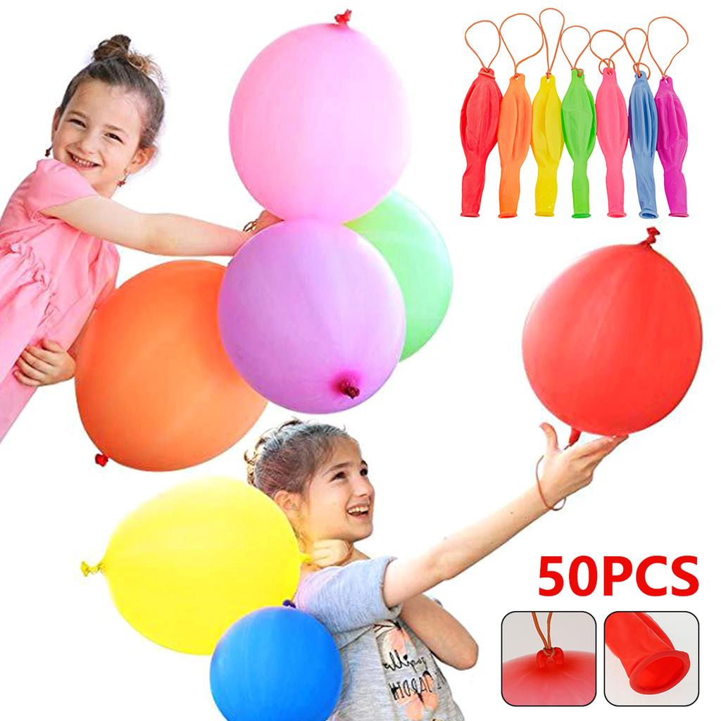 50pcs Colorful Punch Balloons Eco-friendly Latex Thicken Multiple Play Methods Coordination Ability Training for Party decor